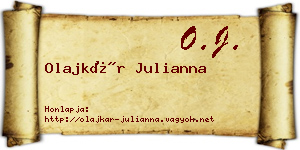 Olajkár Julianna névjegykártya